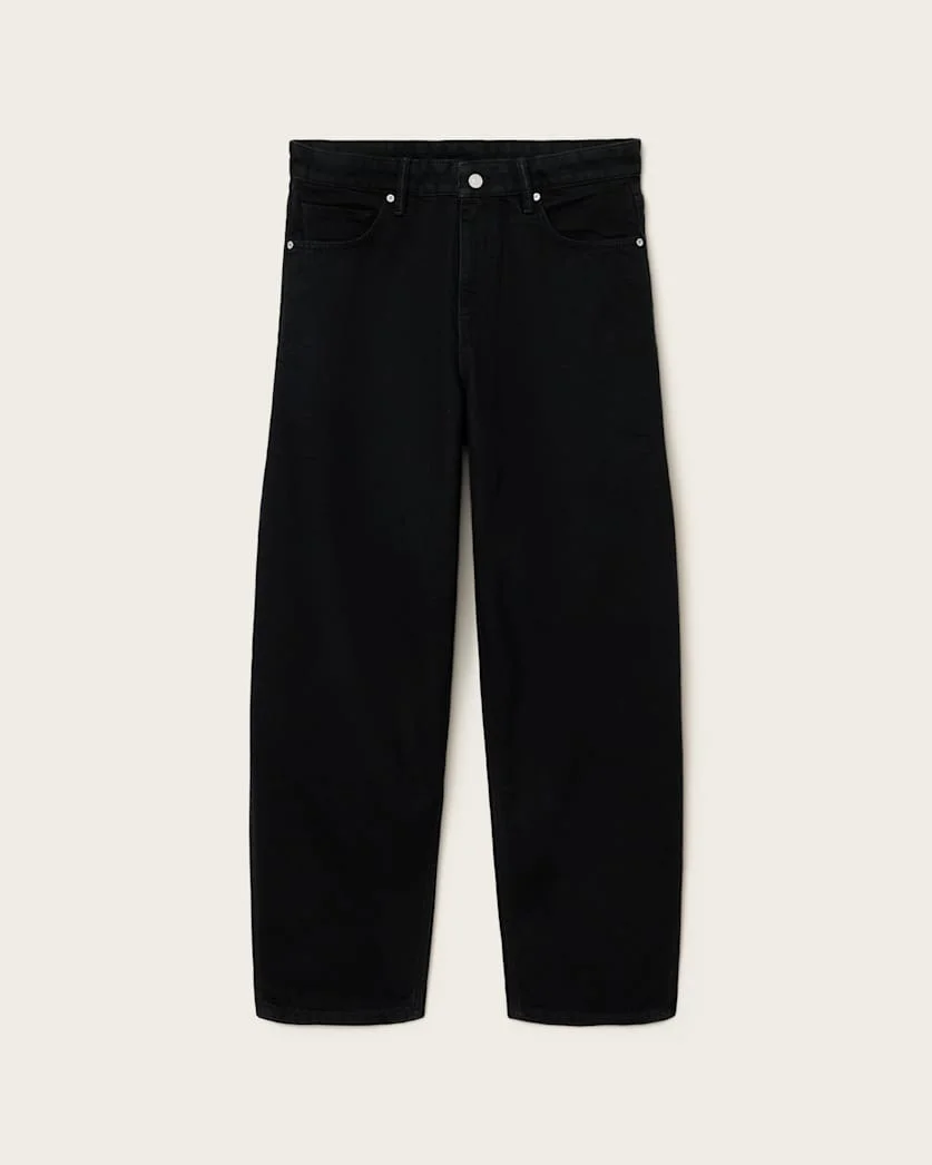 CURVE BARREL LEG DENIM JEANS - 1