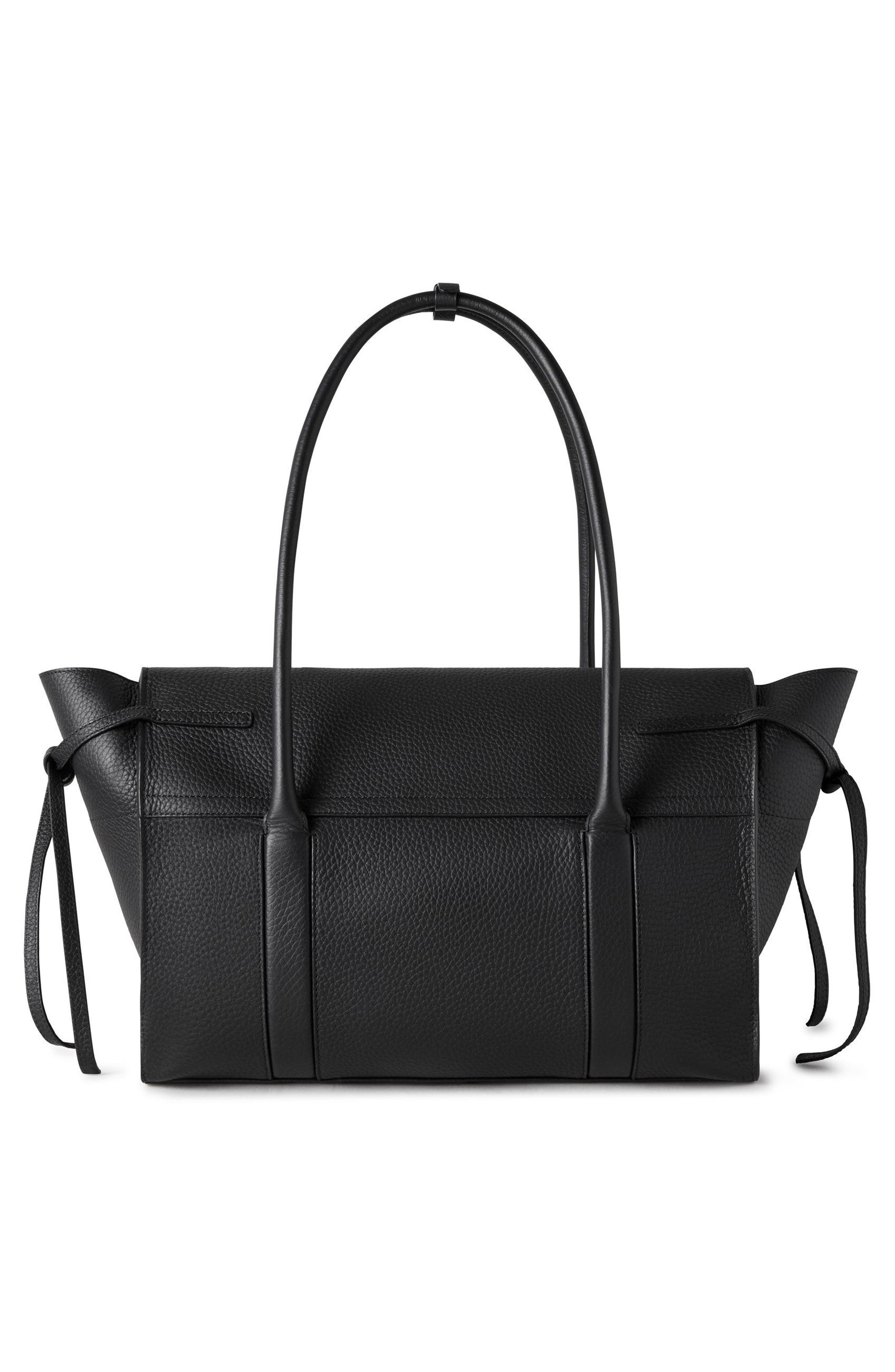 Mulberry Medium Soft Bayswater Grained Leather Satchel in Black at Nordstrom - 3
