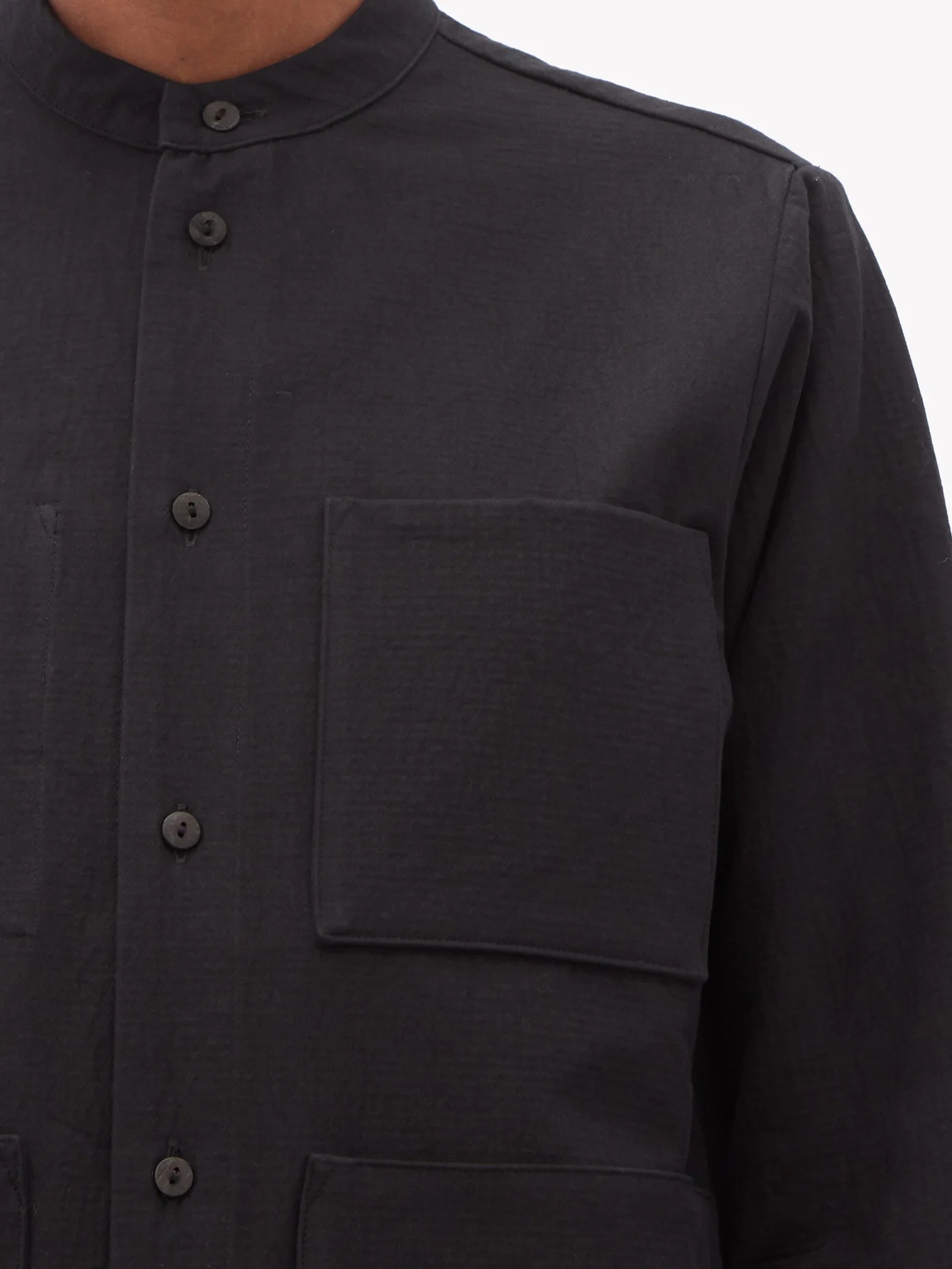 The Locksmith patch-pocket textured-cotton shirt - 4