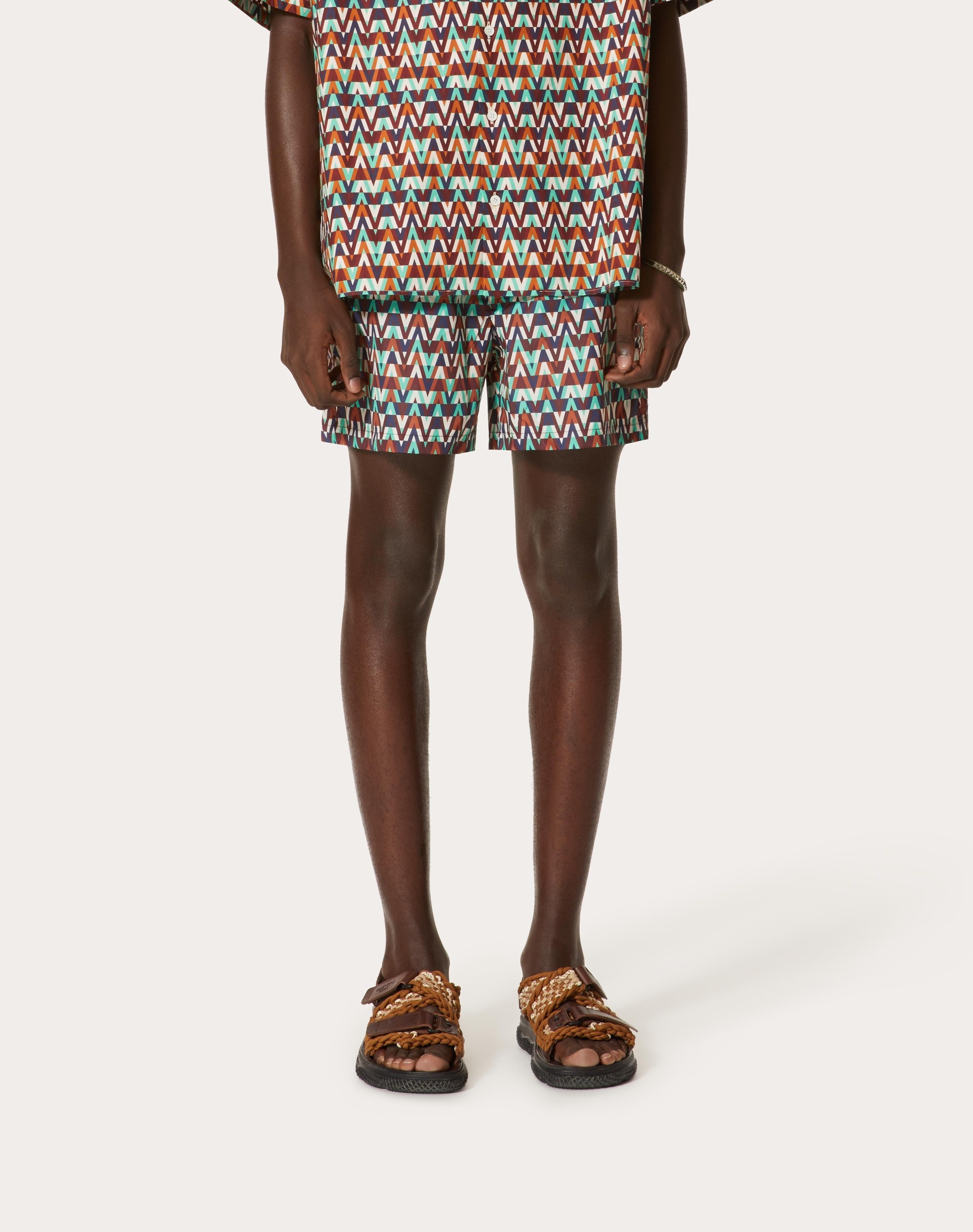 SWIM SHORTS WITH OPTICAL VALENTINO PRINT - 3