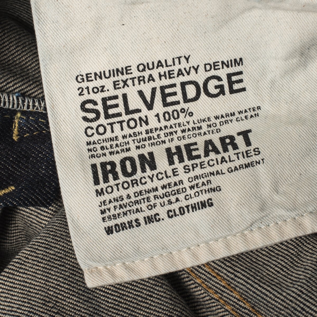 IH-634S 21oz Selvedge Denim Straight Cut Jeans - Indigo - 14