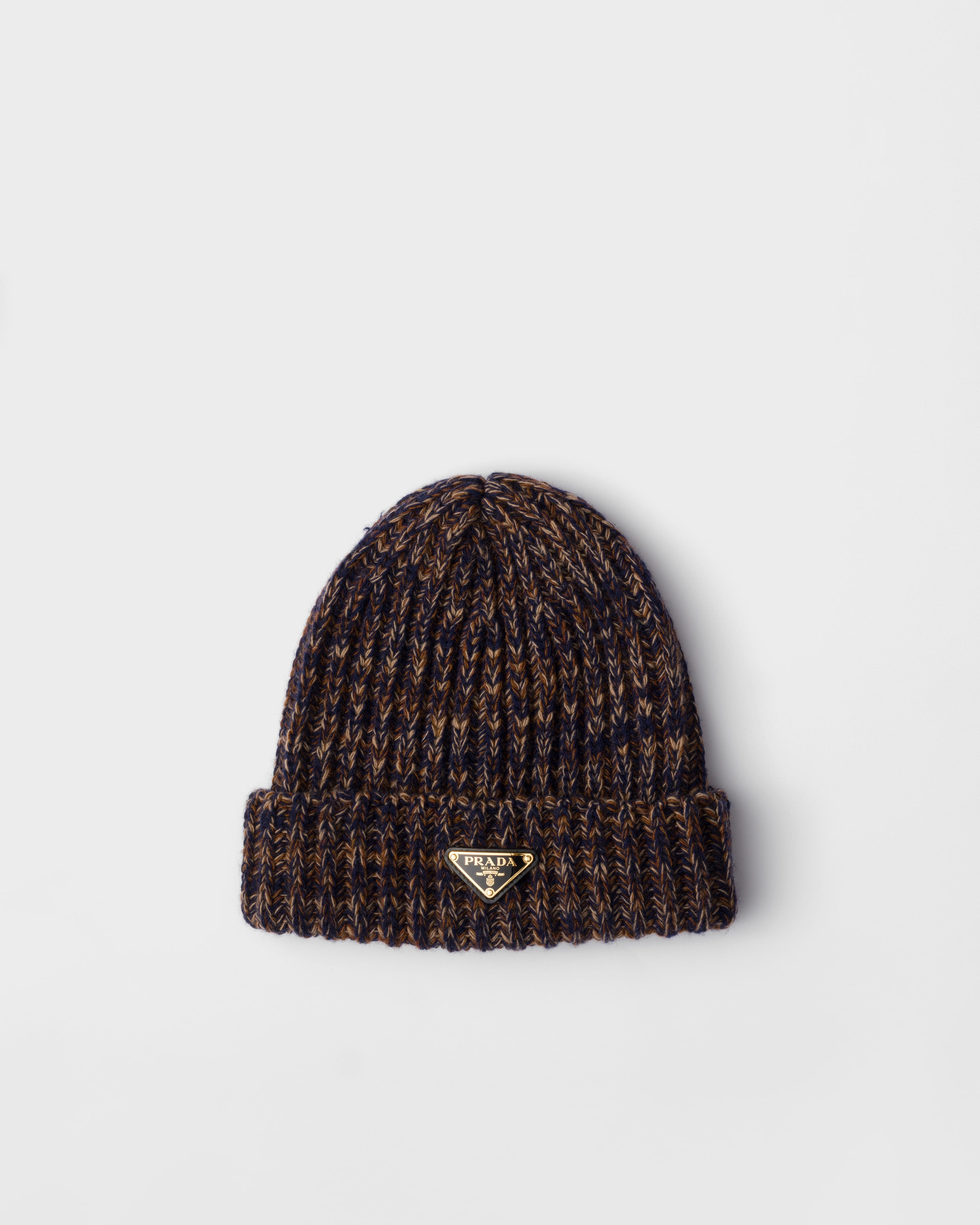 Mélange knit beanie - 1