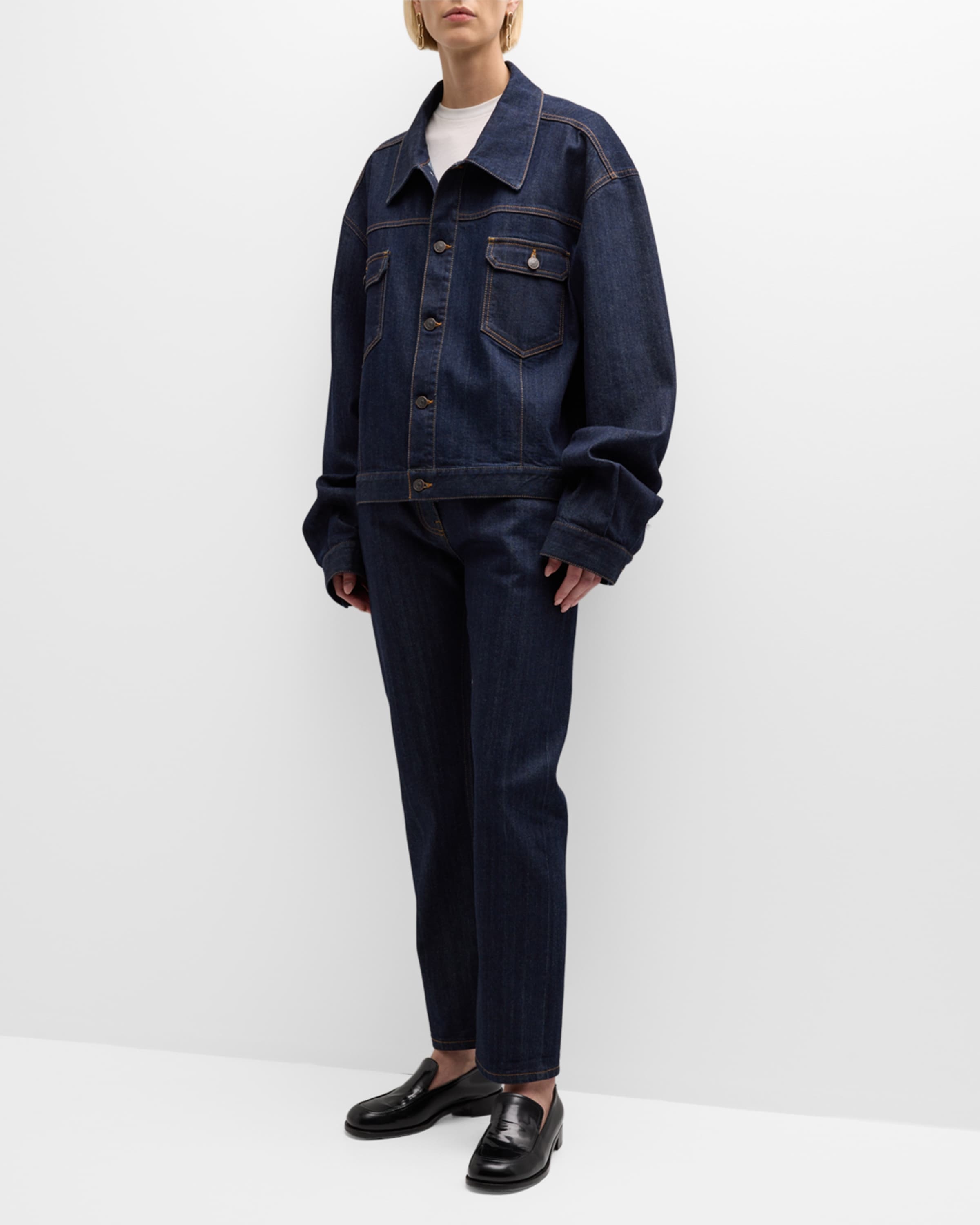 【国内発送】THE ROW ジャケット Ness denim jacket Ness Jacket Blue in Cotton and Cashmere – The Row