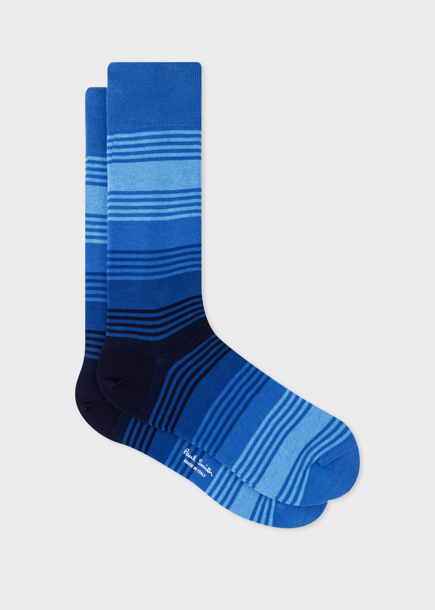 Blue Gradient Stripe Socks 1