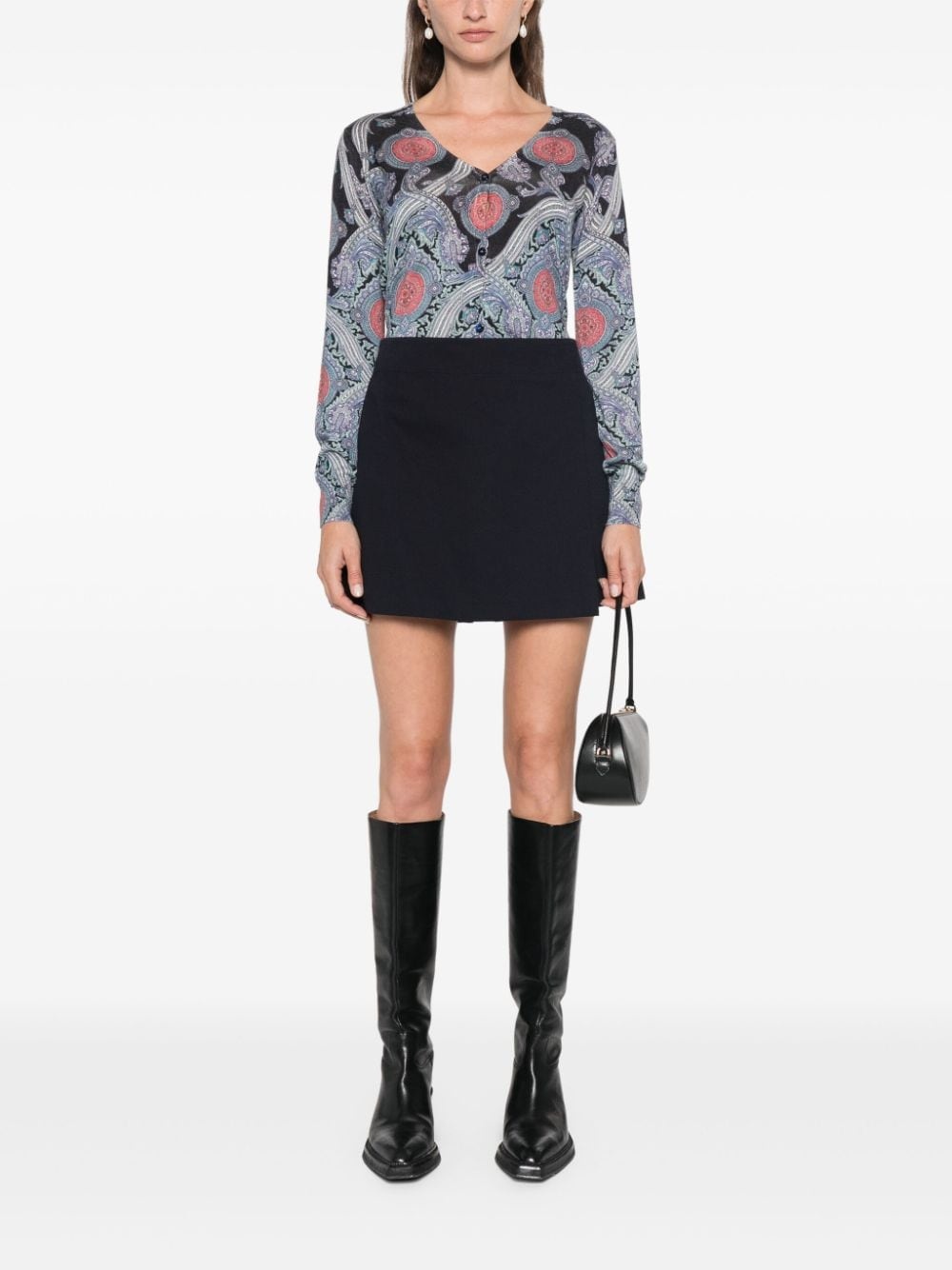 paisley-print cardigan - 2