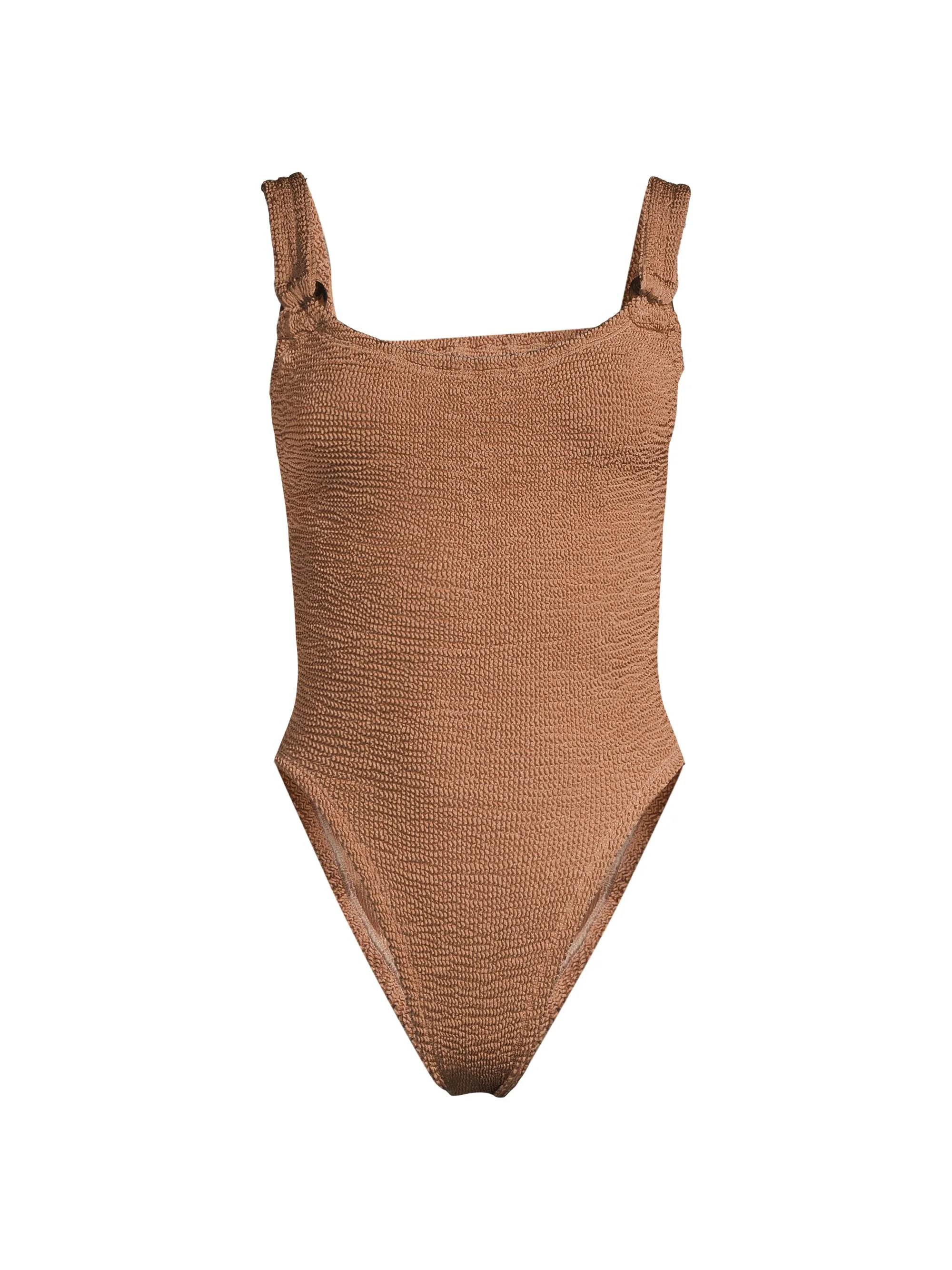Women's Domino One-Piece Swimsuit - Metallic Cocoa - 1