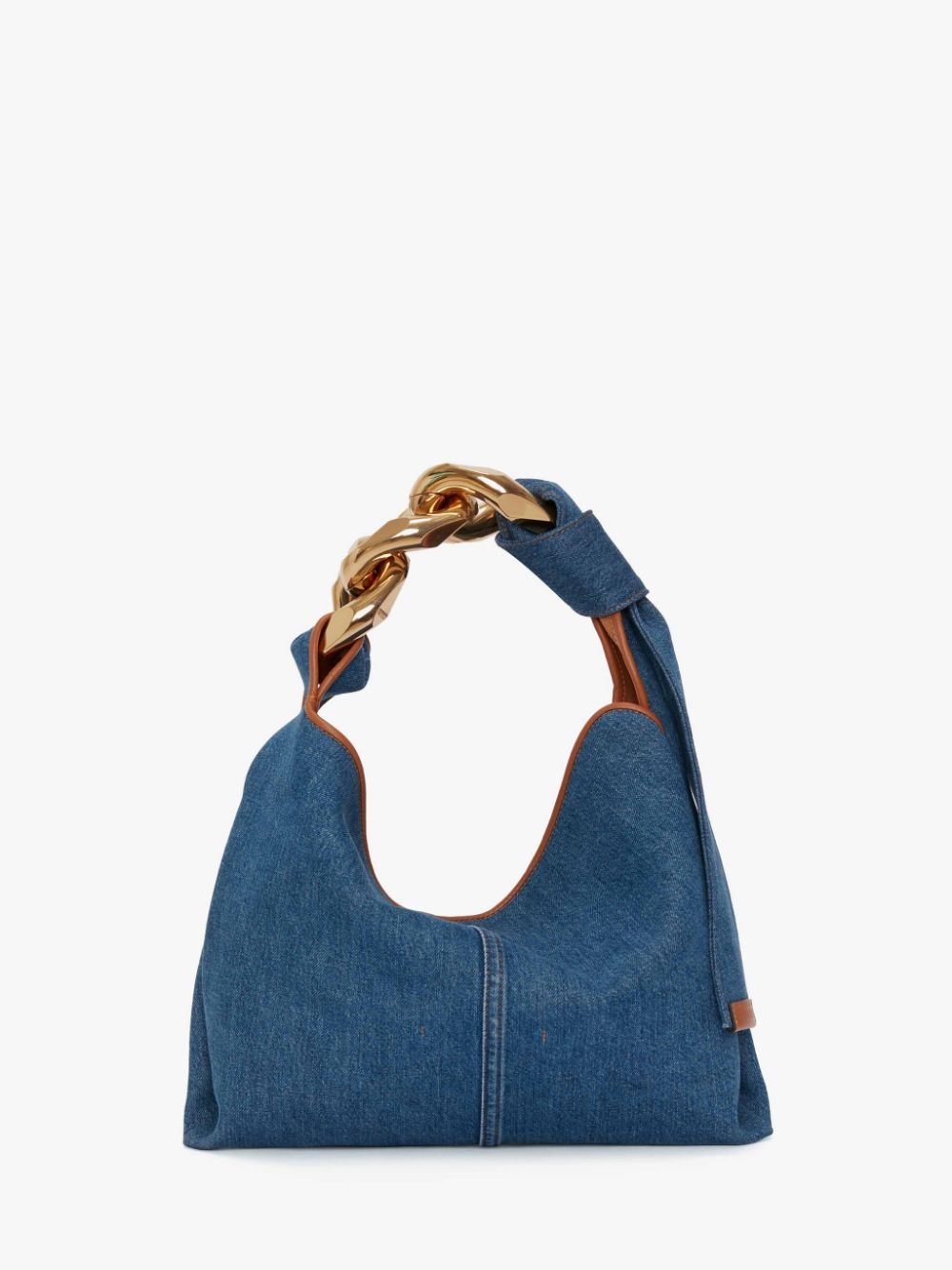 SMALL CHAIN HOBO - LEATHER SHOULDER BAG - 3