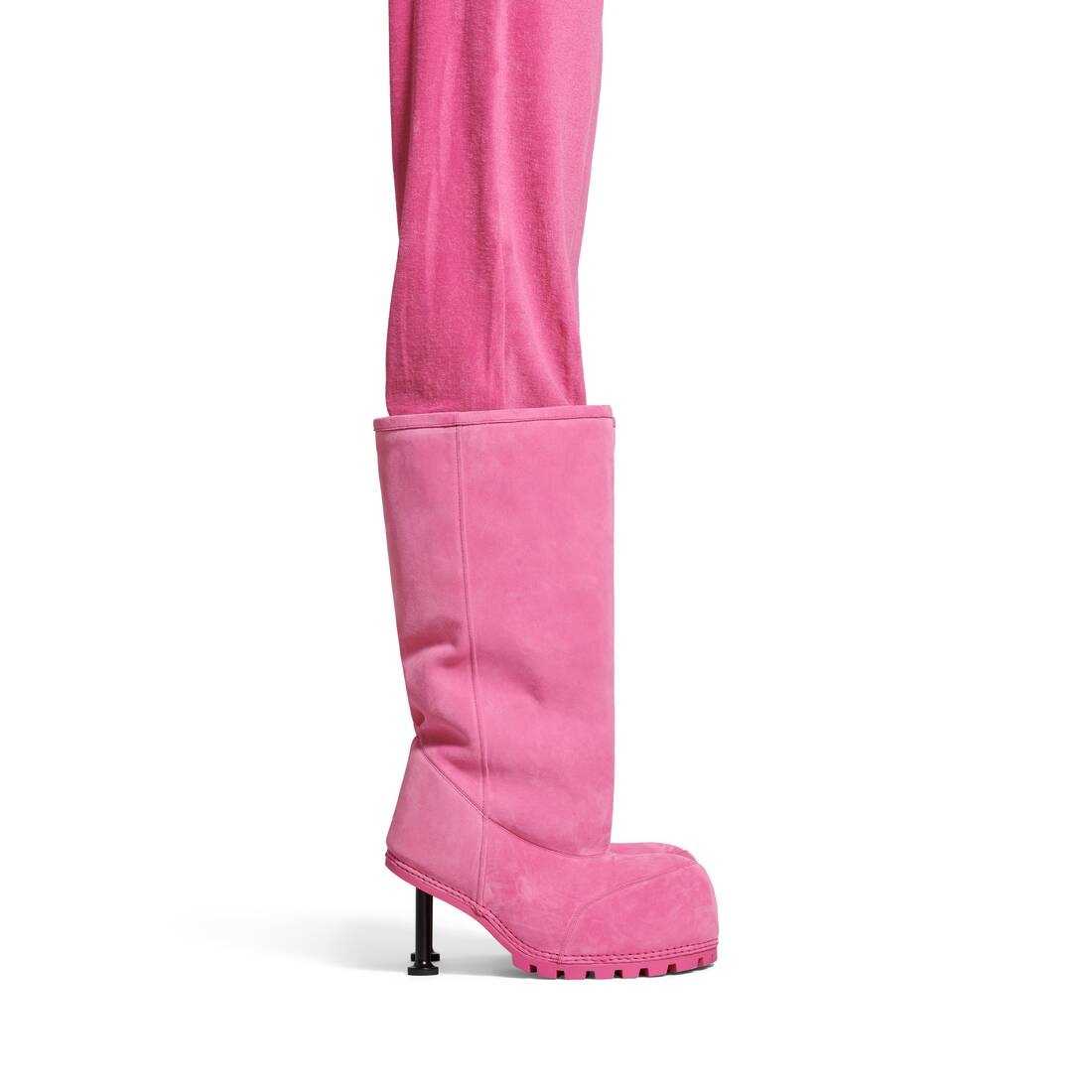Women's Alaska Fur 90mm High Boot in Dark Pink - 9