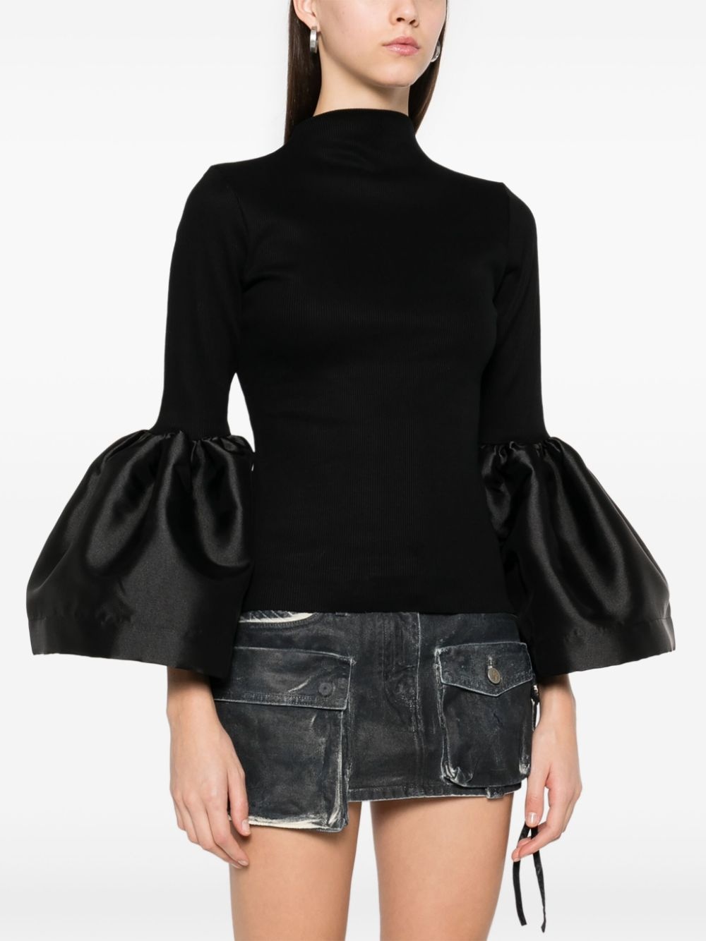 flared-cuff top - 3