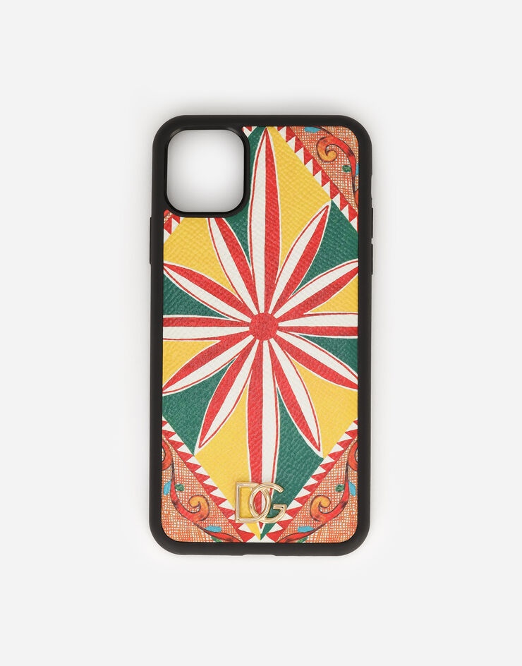 iPhone 11 Pro Max cover in Carretto-print Dauphine calfskin - 1