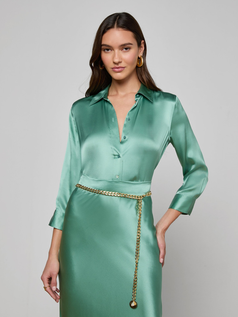 L'AGENCE Dani Silk Blouse outlook