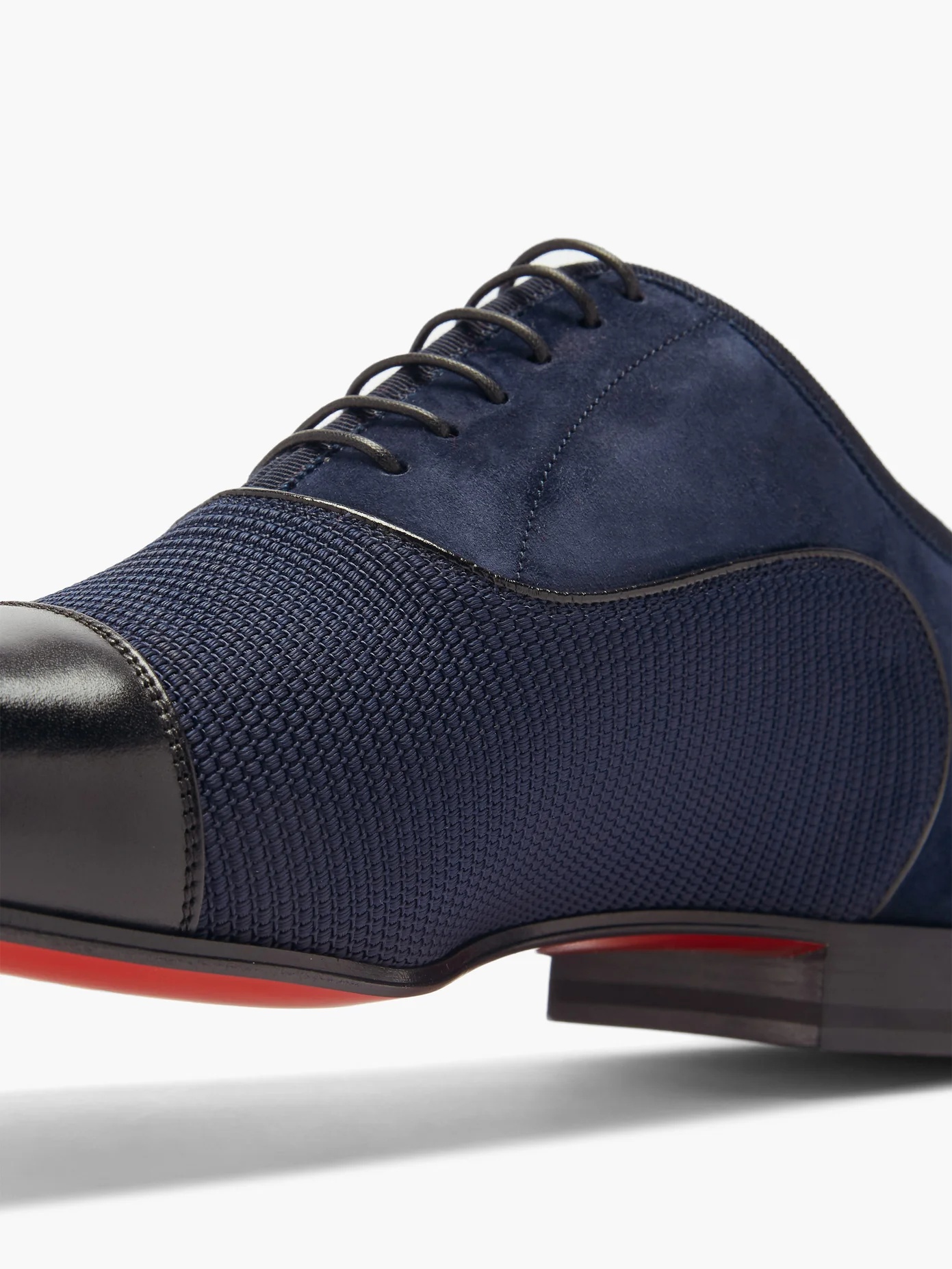 Greggo panelled leather and suede oxford shoes - 6