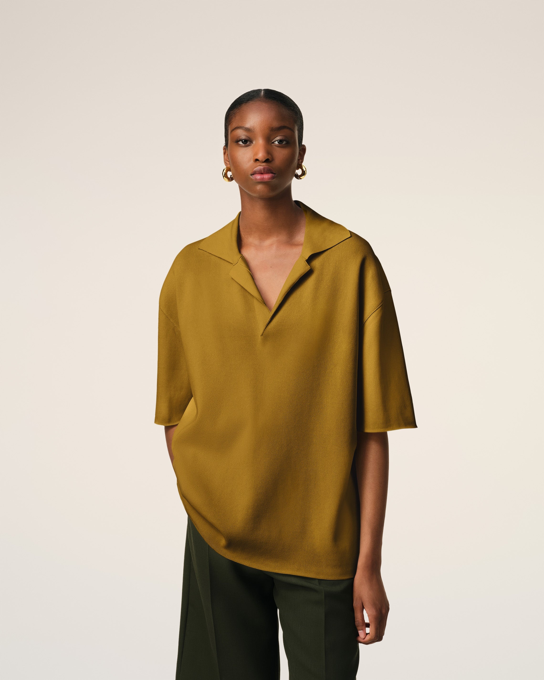 MUSTARD SHORT SLEEVE POLO - 3