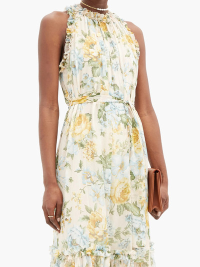 Zimmermann Lucky Bound floral-print silk midi dress outlook