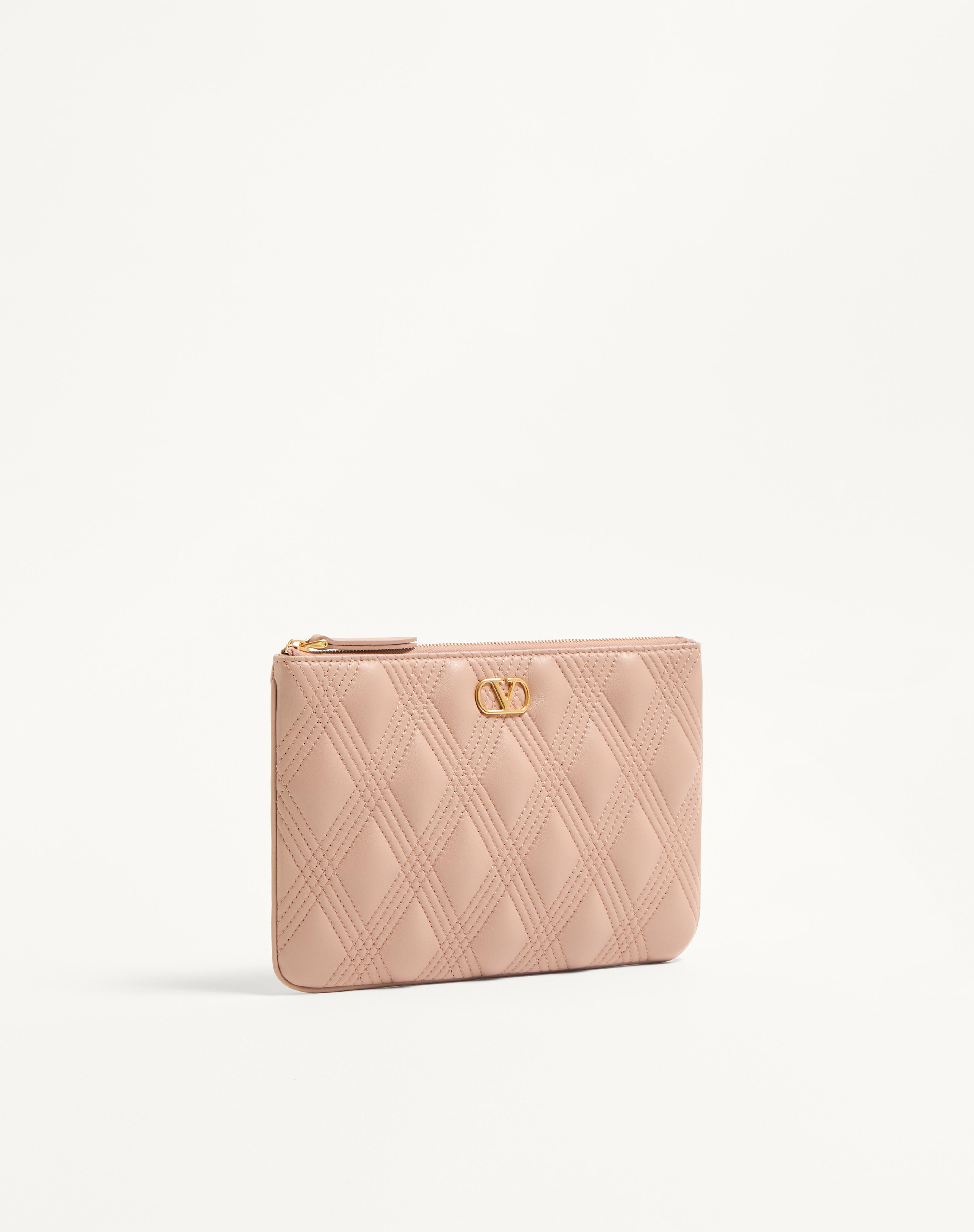 VALENTINO GARAVANI QUILTIE 67 POUCH IN QUILTED NAPPA LEATHER - 3
