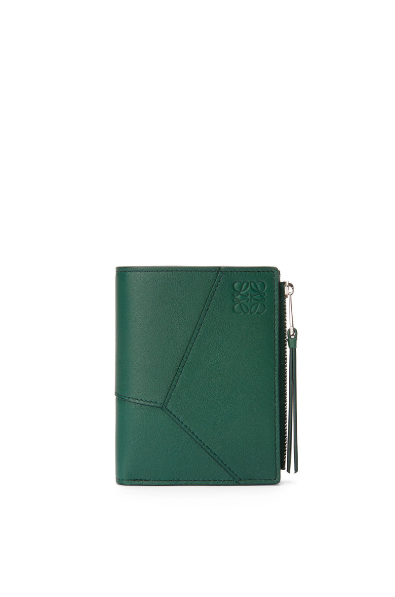 Puzzle slim compact wallet in classic calfskin 1