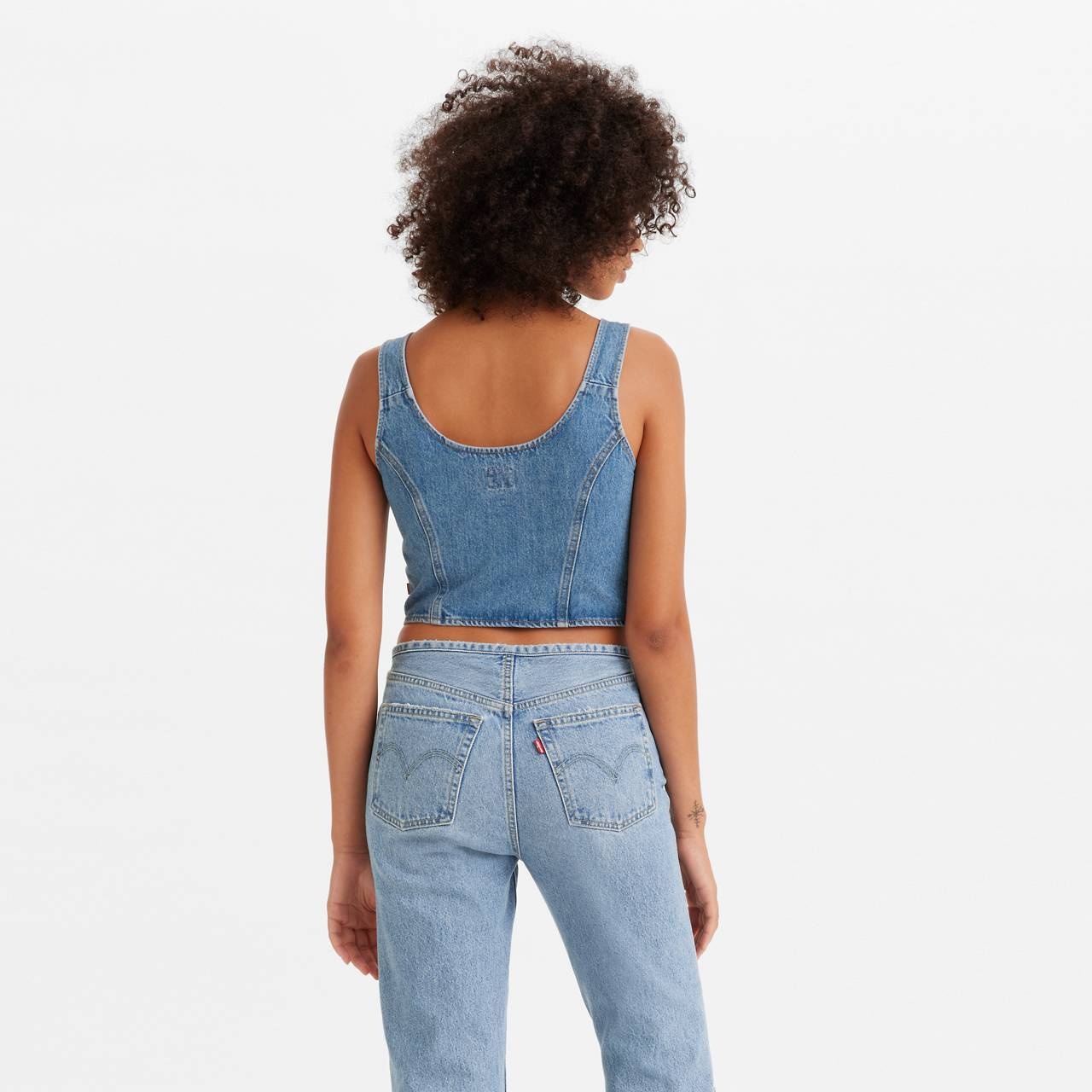 CHARLIE DENIM CROP TOP - 3