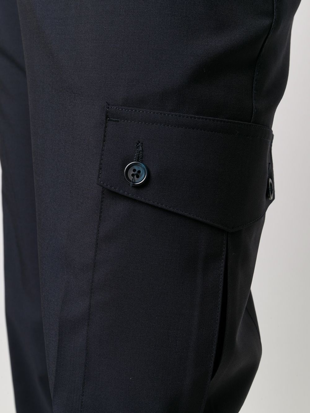 patch-pocket tapered trousers - 5