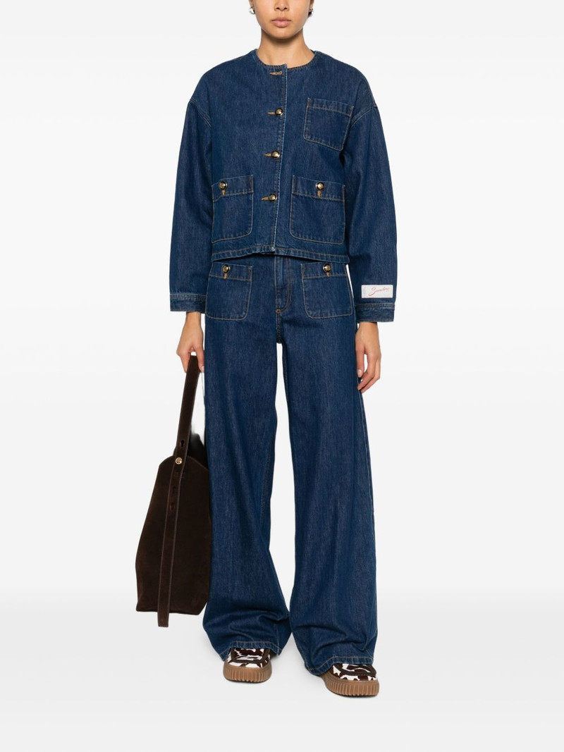 Sandro button-up pocket denim jacket outlook