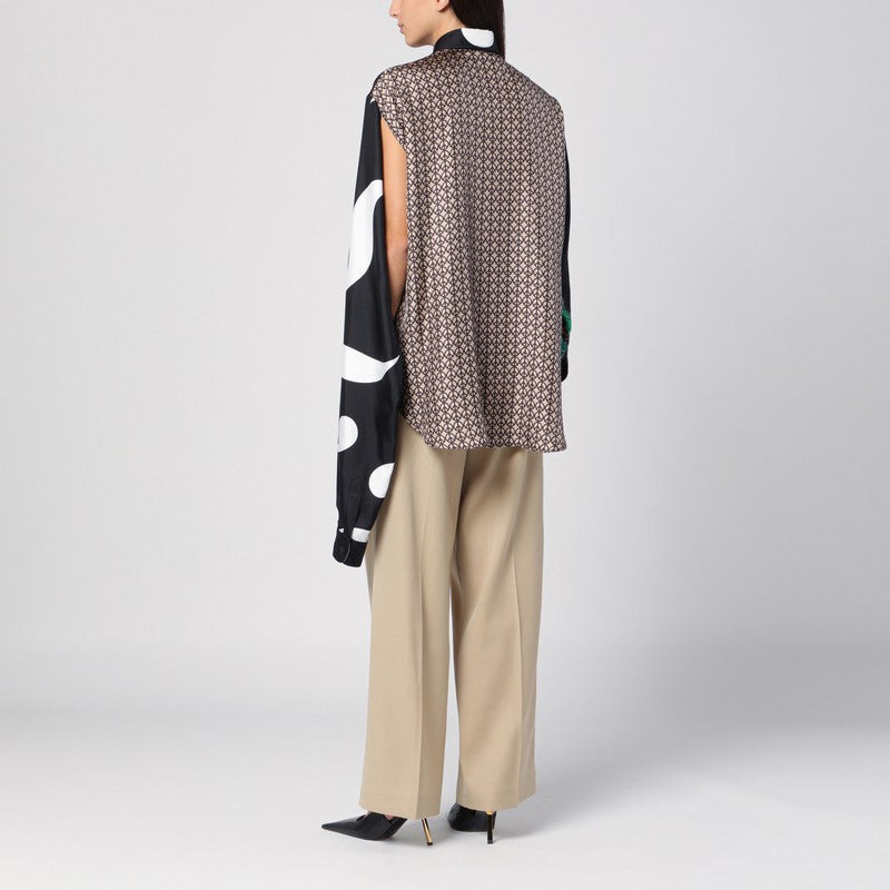 Moschino Silk Patchwork Shirt Women - 2