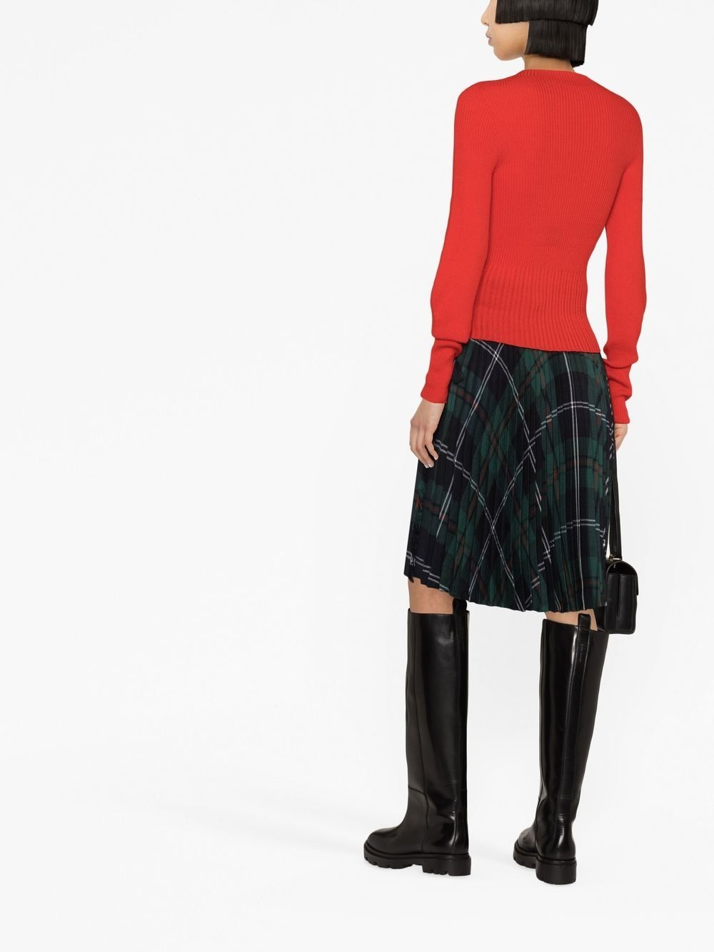 ribbed-knit jumper and balaclava set - 3
