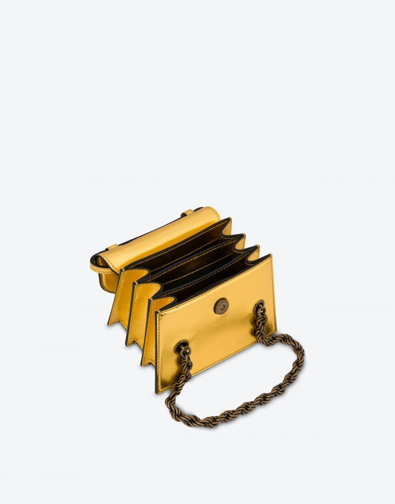 LAMINATED NAPPA LEATHER PADLOCK MINI BAG 3