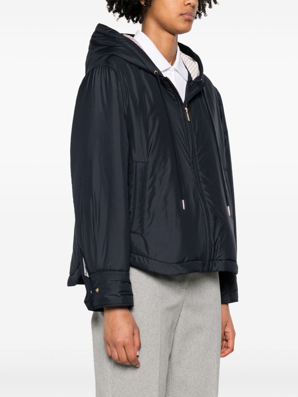 hooded down shirt jacket - 3