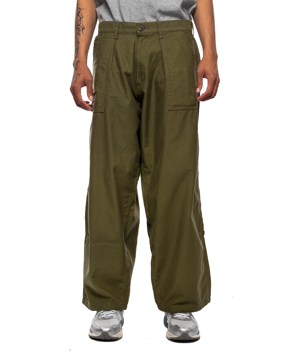 NEIGHBORHOOD Wide Baker Pants 'Olive Drab' | likelihood
