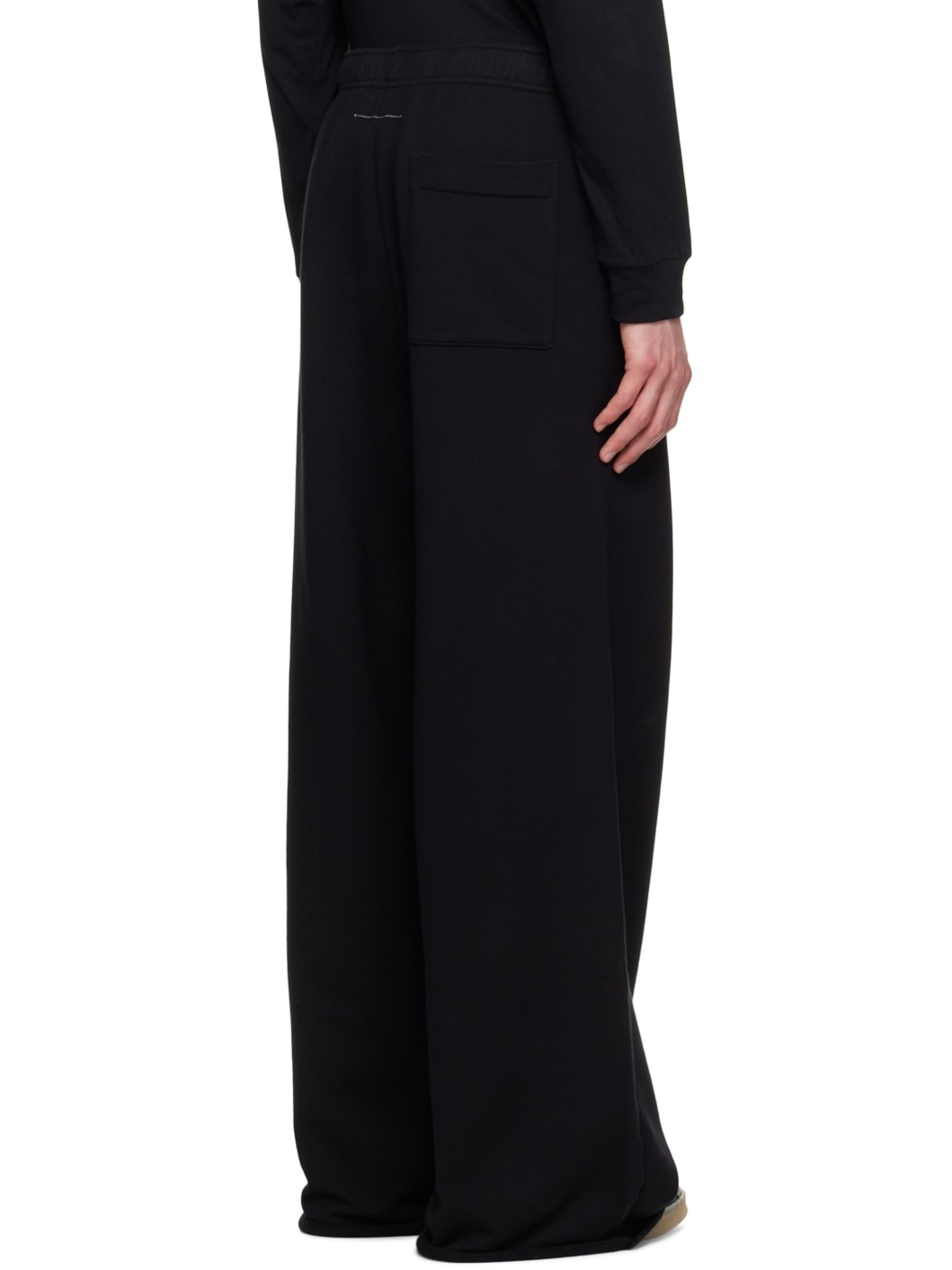 Black Embroidered Logo Sweatpants - 3