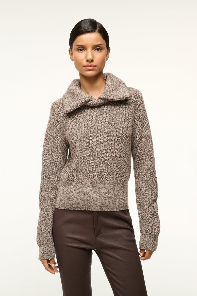 STAUD STAUD CHRISTOPHER SWEATER MOCHA MELANGE outlook