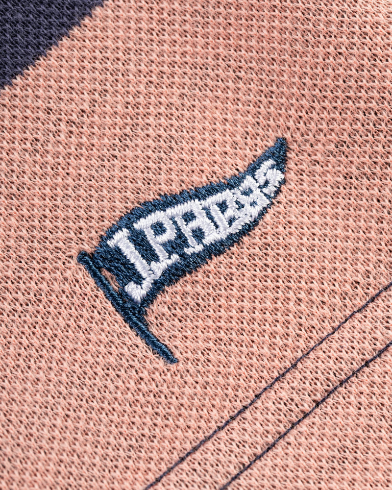 NAVY & PINK RELAXED FIT WIDE STRIPE POLO 4