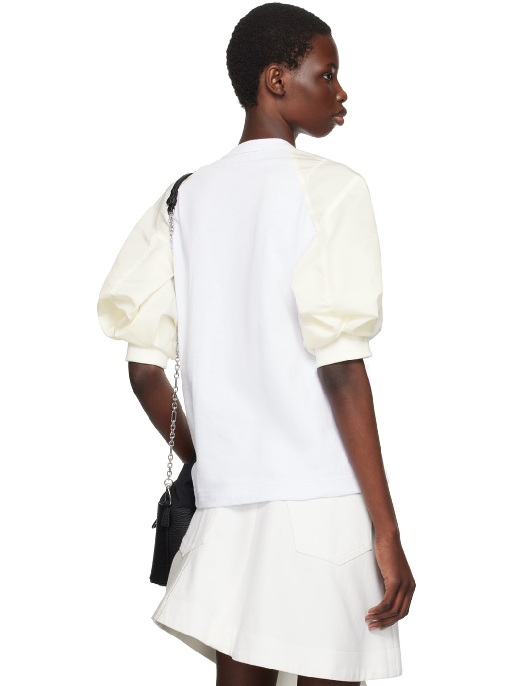 White Puff Sleeve T-Shirt - 3