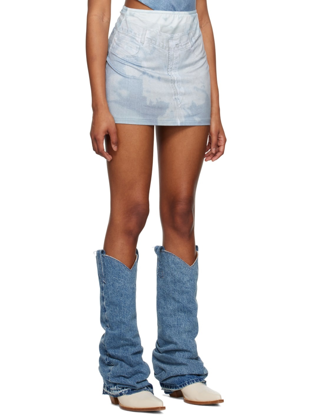 SSENSE Exclusive Blue Miniskirt - 2
