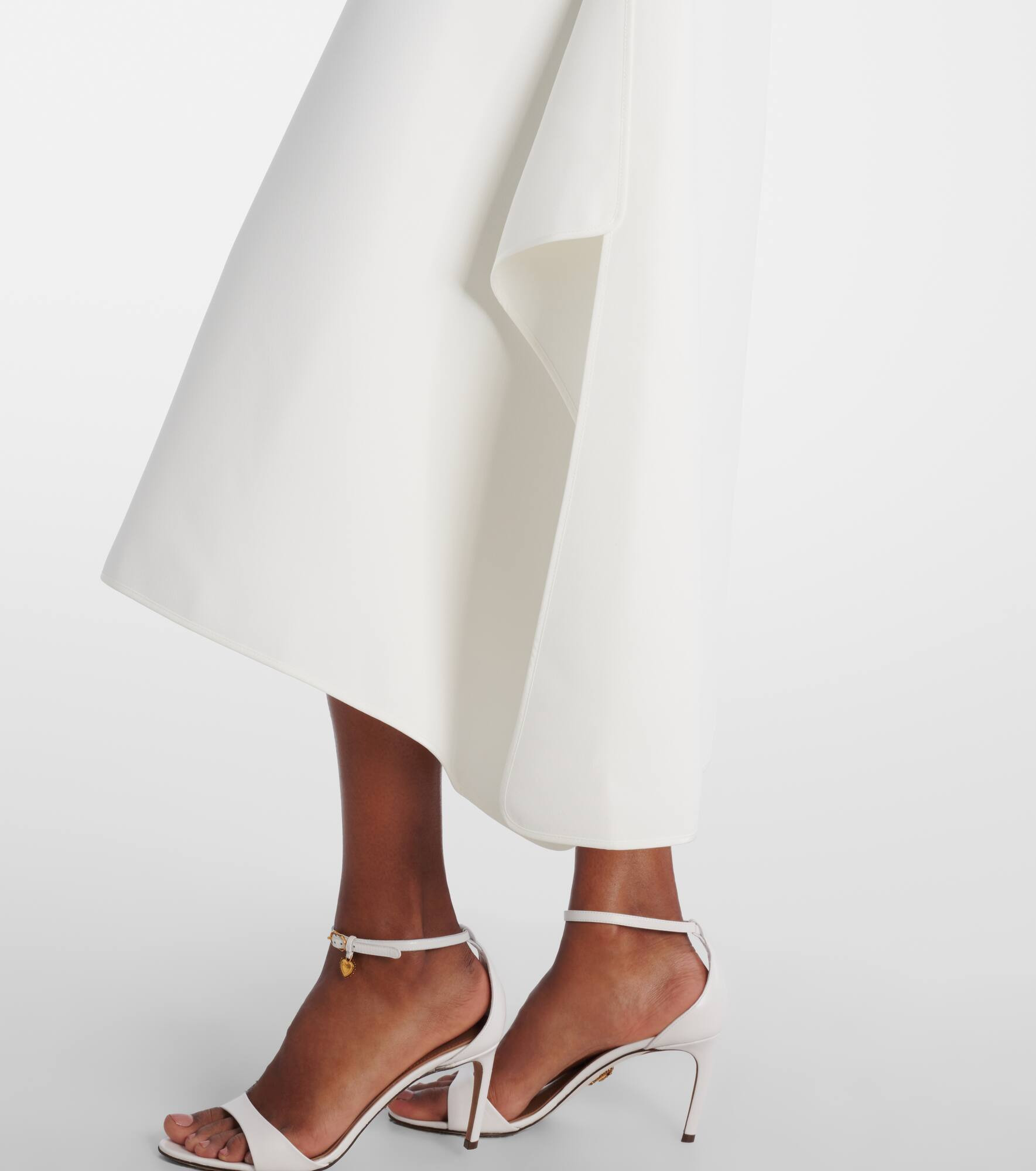 Diadem draped asymmetric midi dress - 5