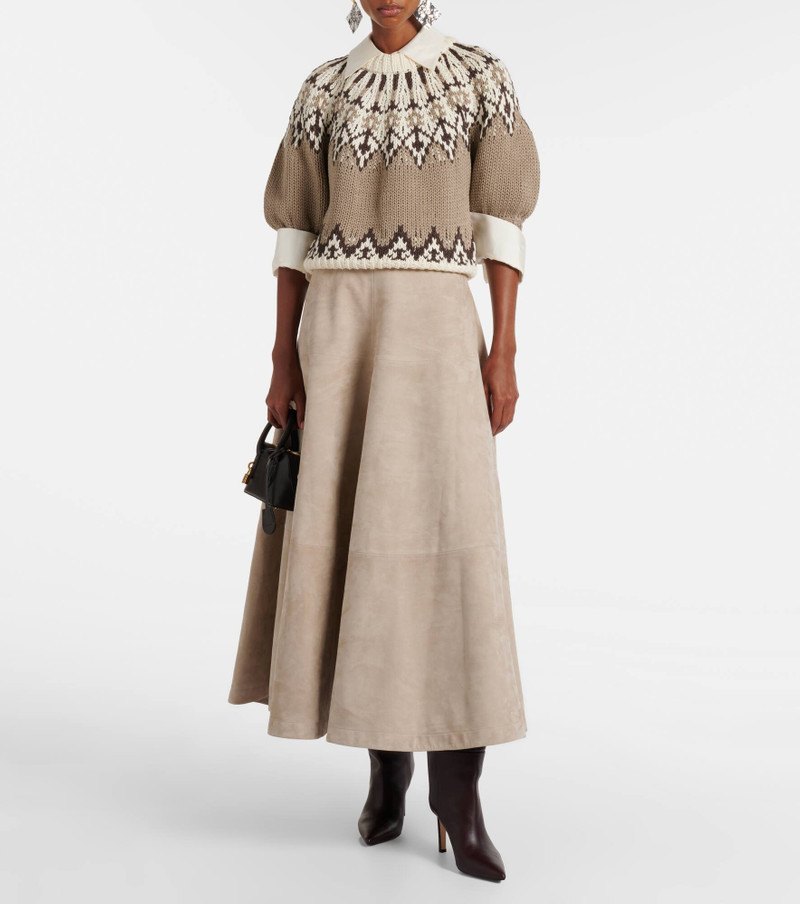 Altuzarra Varda suede maxi skirt outlook