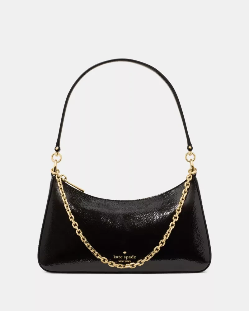 Margot Shiny Leather Shoulder Bag - 1