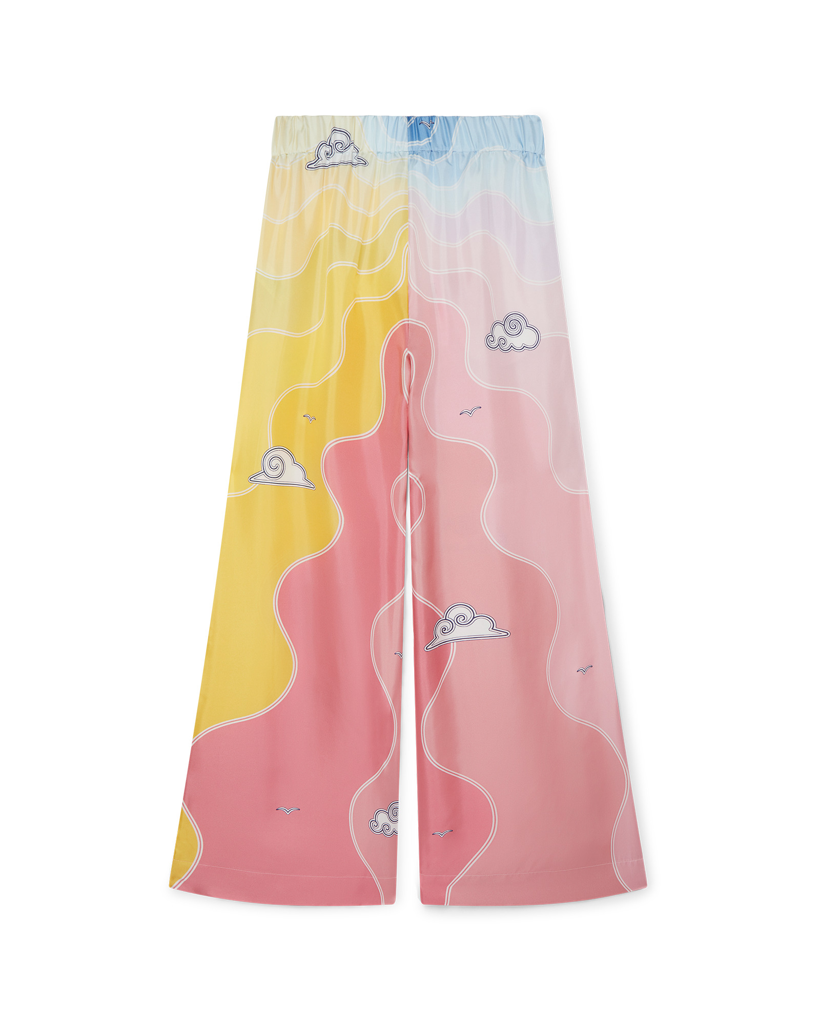Soleil Levant Silk Trousers - 1