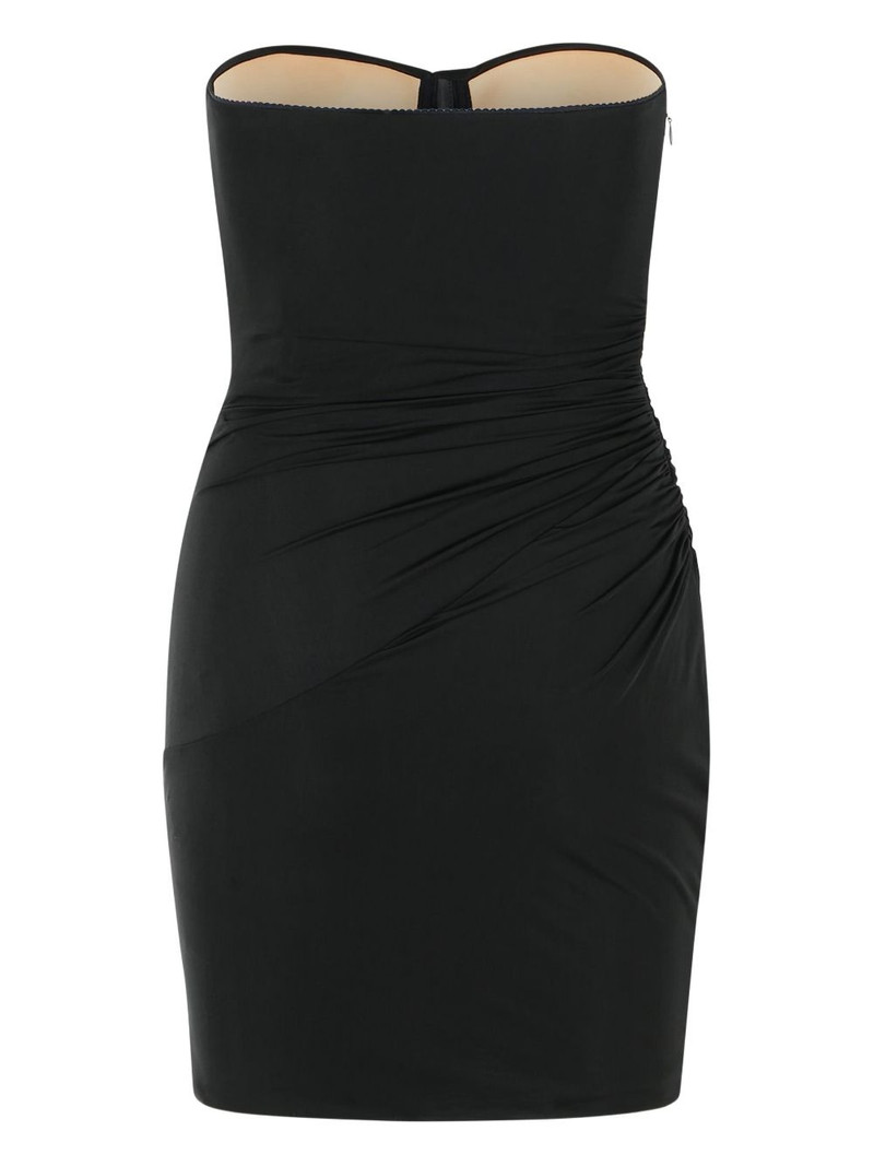 Blumarine strapless draped mini dress outlook