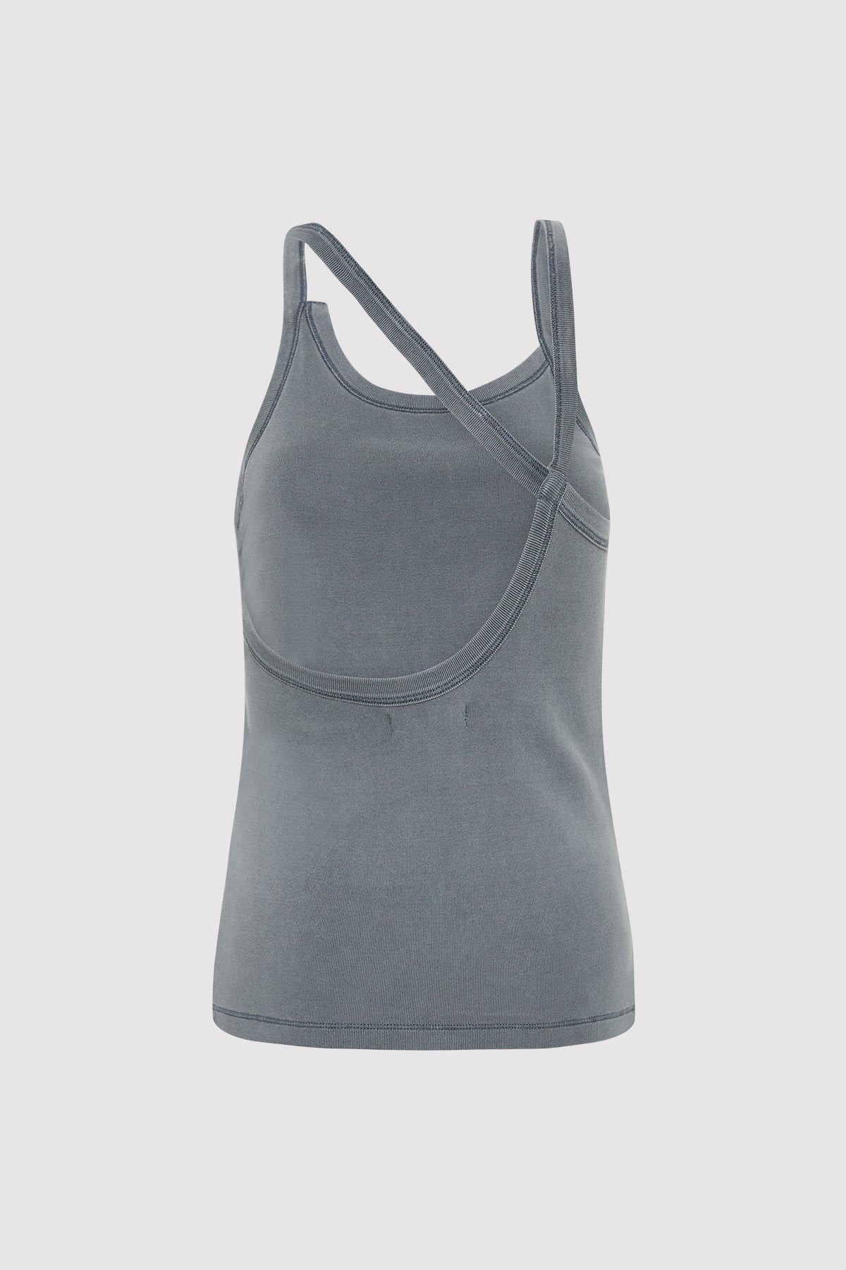 Organic Cotton Abstract Singlet - Diesel Grey - 6