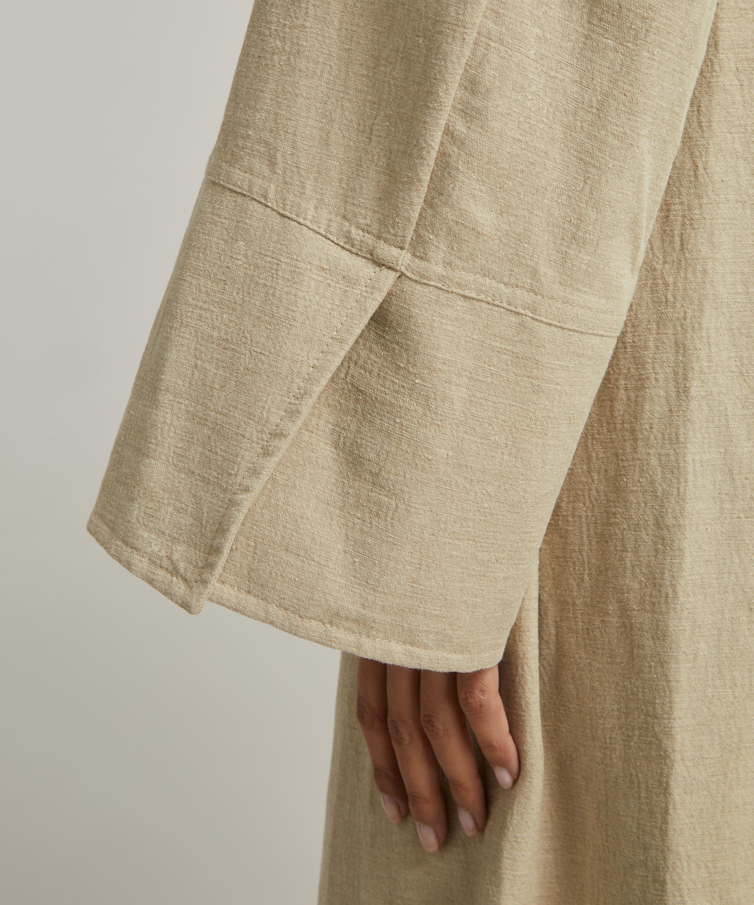 Signature Linen Trench Coat - 5