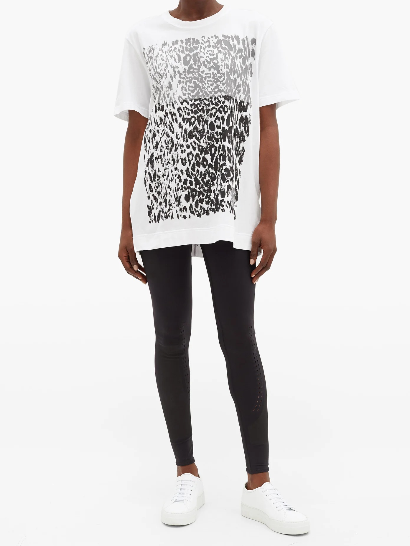 Leopard-print organic-cotton jersey T-shirt - 2