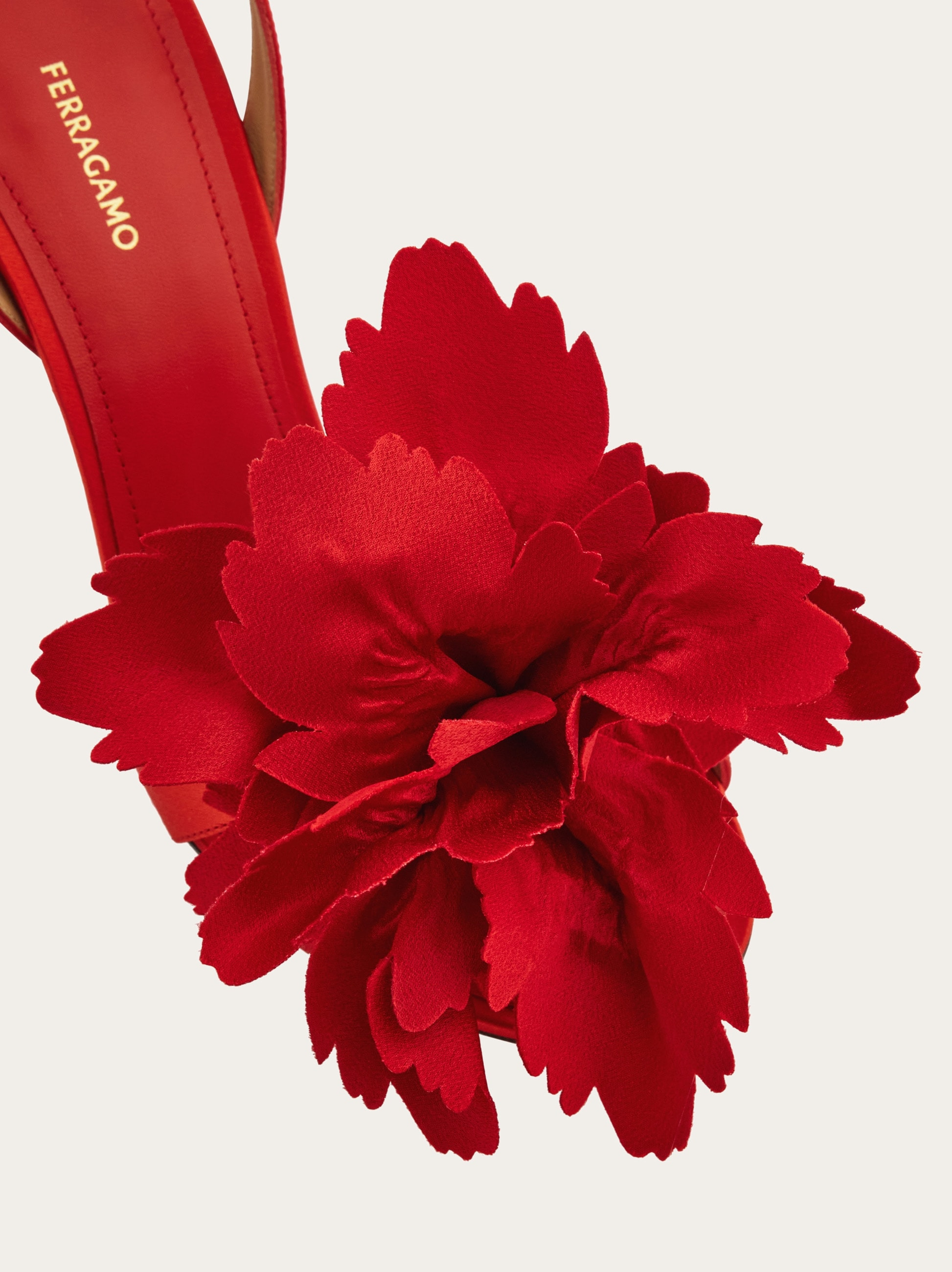 Flower embellished high heel sandal - 6