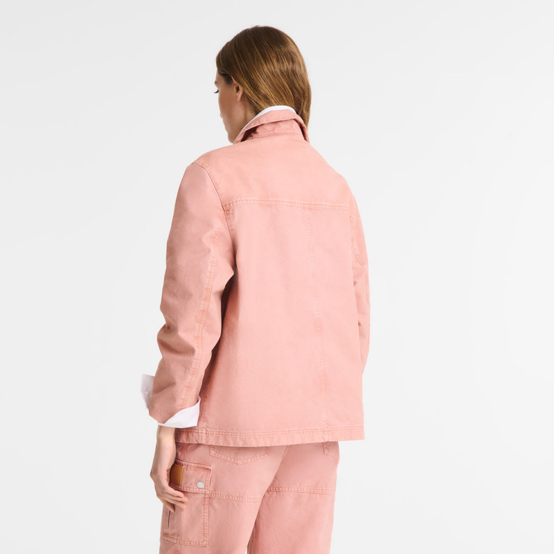 Longchamp Jacket Pink Tea - Overdyed cotton outlook