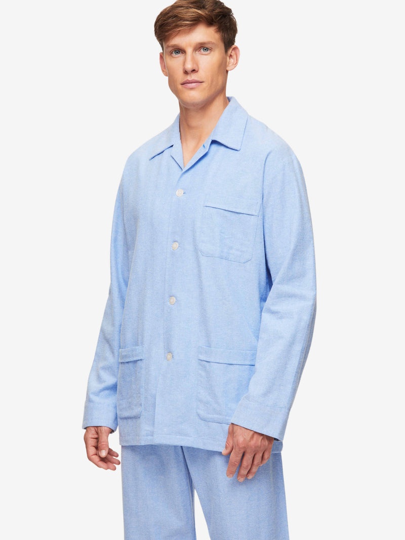 Men's Classic Fit Pyjamas Arran 24 Brushed Cotton Blue - 2