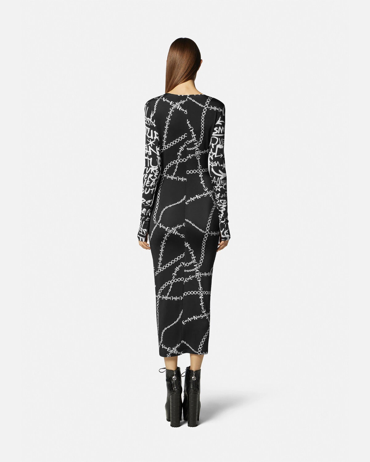 Graffiti Cutout Midi Dress - 4