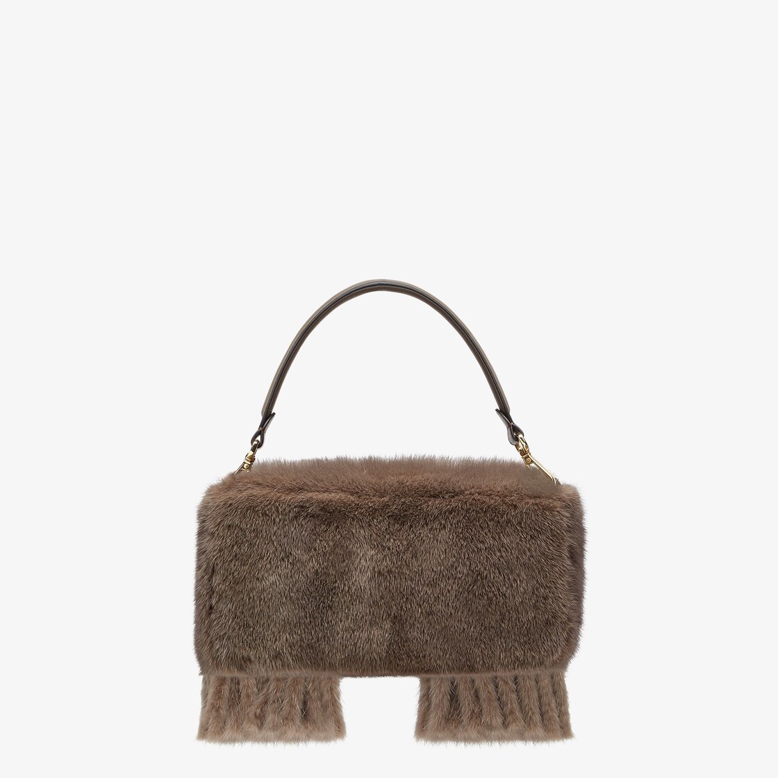 Gray mink bag with fringing - 3