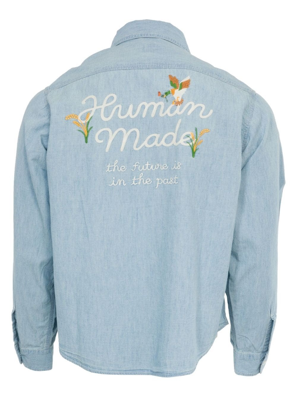 embroidered chambray shirt - 2