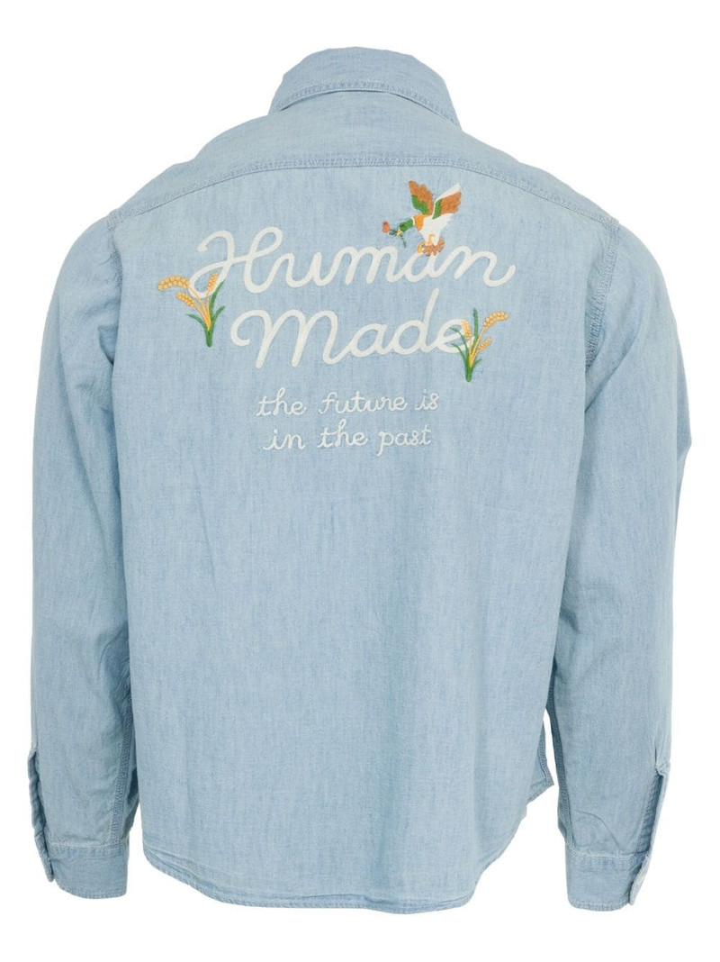 Human Made embroidered chambray shirt outlook