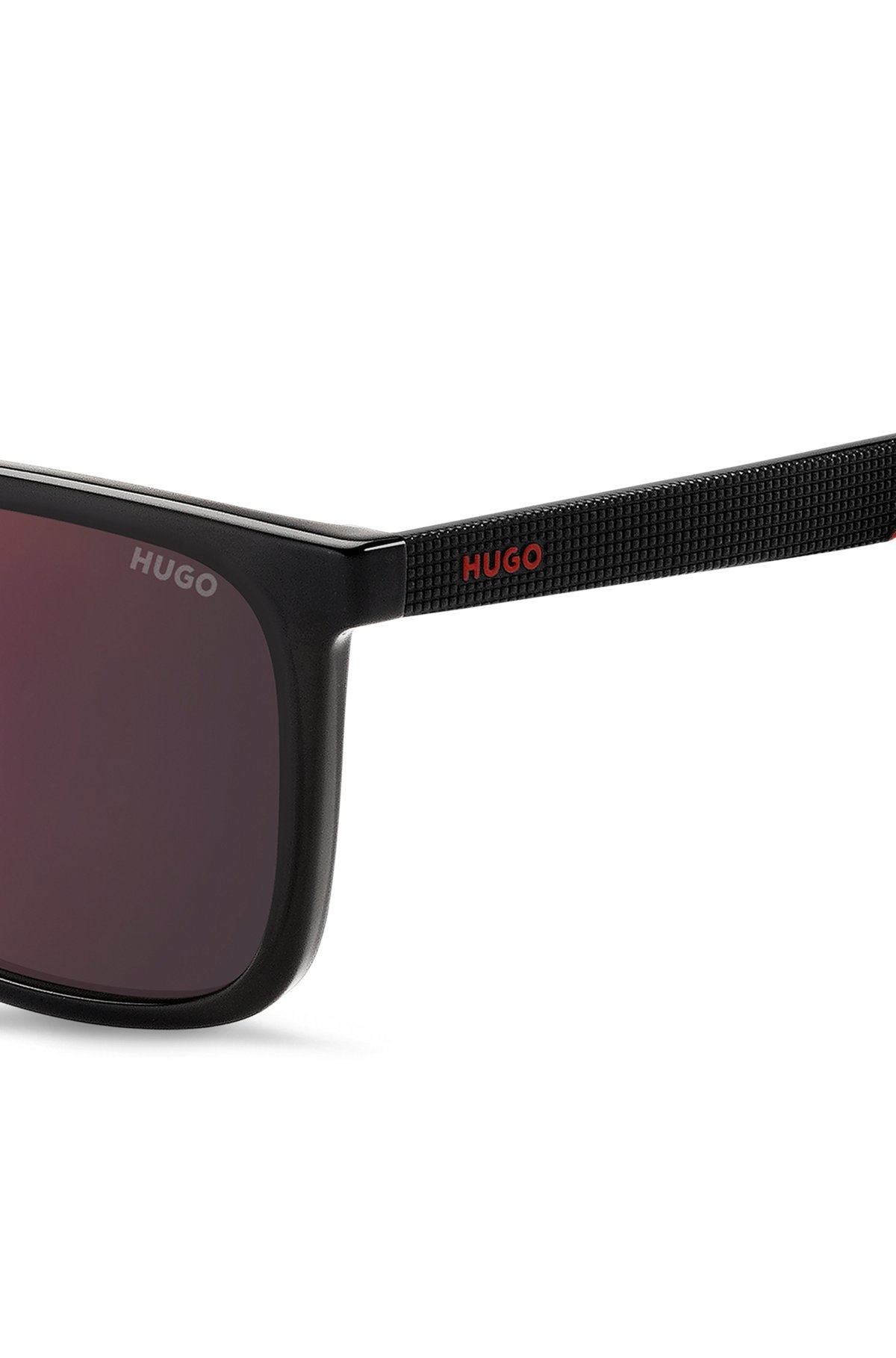 GRAY SUNGLASSES WITH TEXTURED TEMPLES - 2