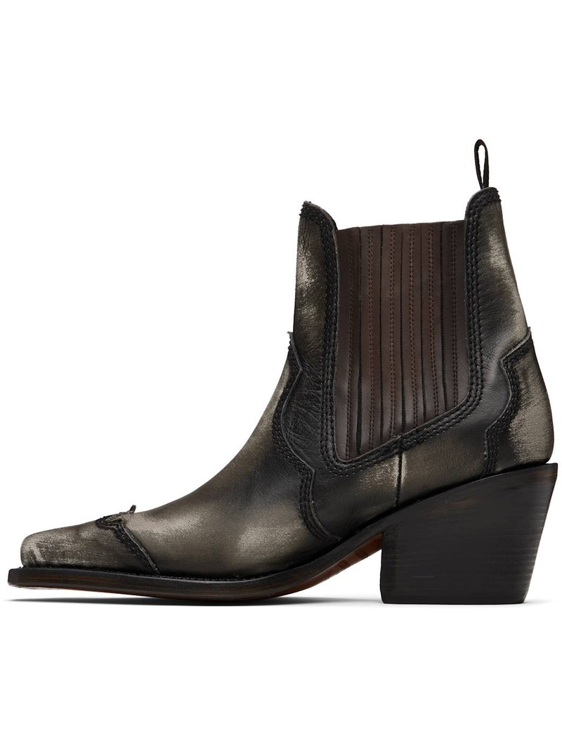DSQUARED2 Black Magliano Edition D2 Heeled Ankle Boots outlook